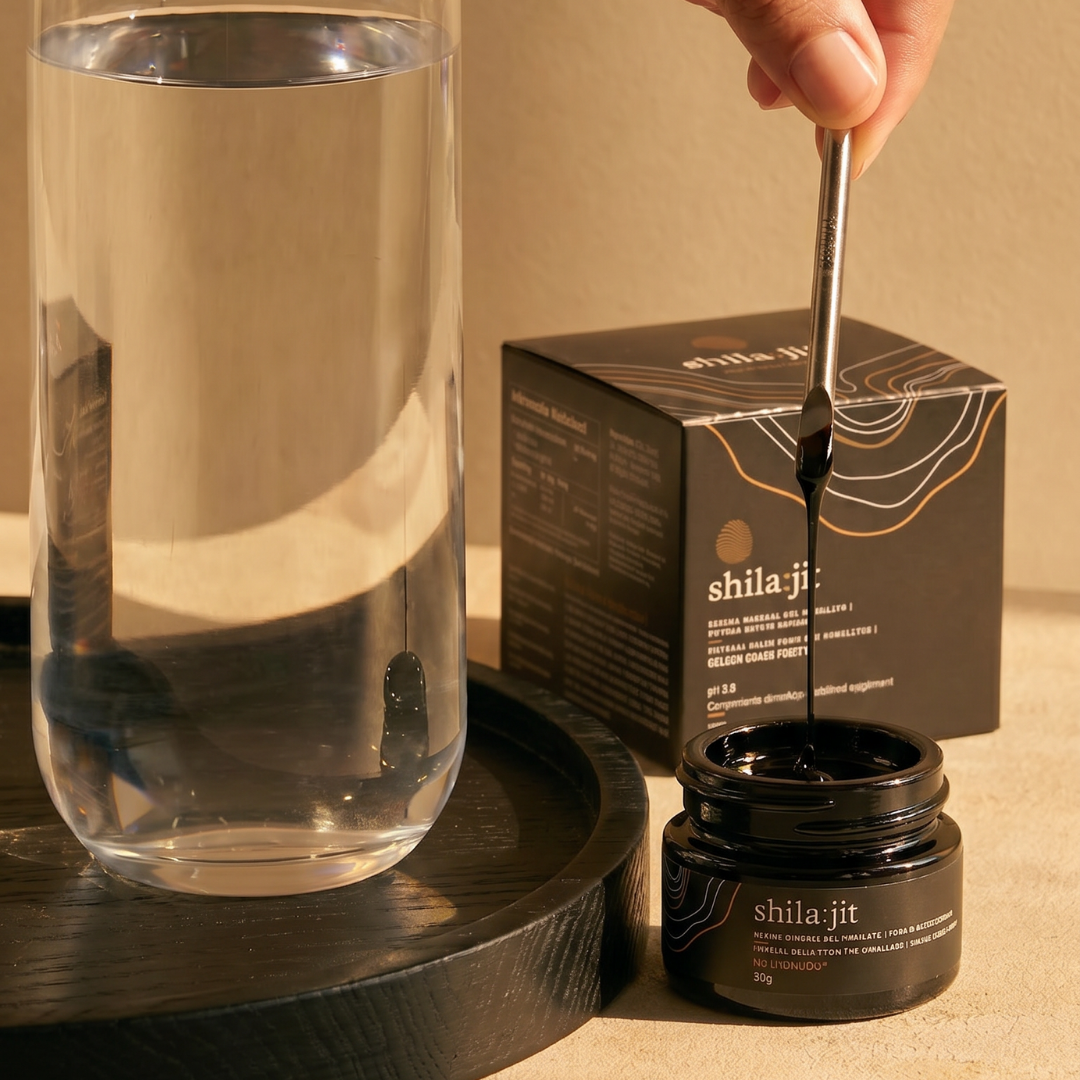 Shilajit Dorado | Crudo y secado al sol +5000m | 30g | 150+ Dosis diarias
