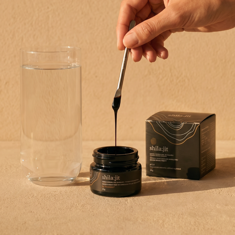 Shilajit Dorado | Crudo y secado al sol +5000m | 30g | 150+ Dosis diarias