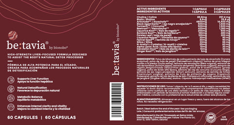 be:tavia® Sinergia herbolaria de apoyo hepático