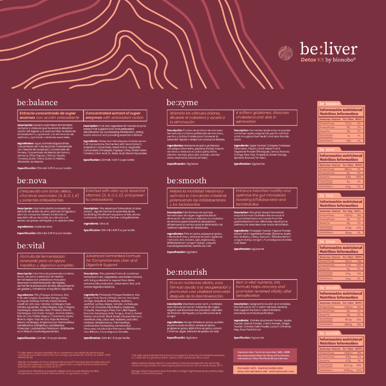 be:liver® kit de limpieza hepática 24h