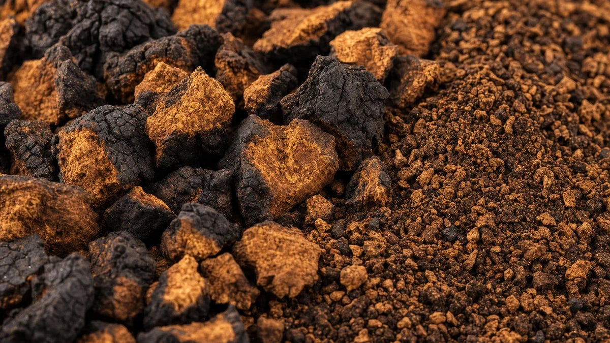 Una macro cercana de chaga