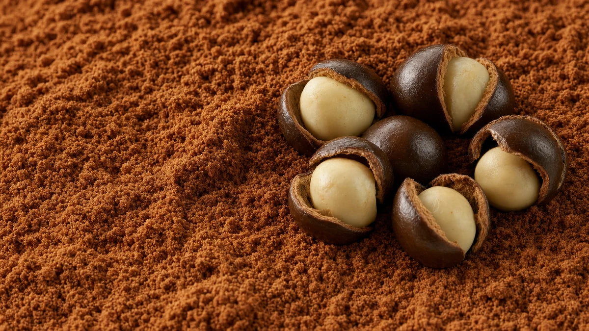 Primer plano de extracto de guaraná