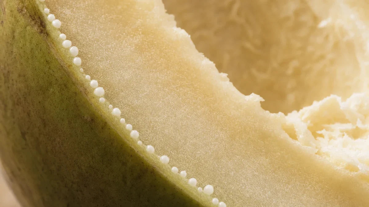 Una macro cercana de papaína